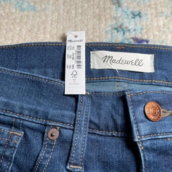 NWT Madewell Women's Skinny Jeans - Dark Blue - Picture 6 of 6